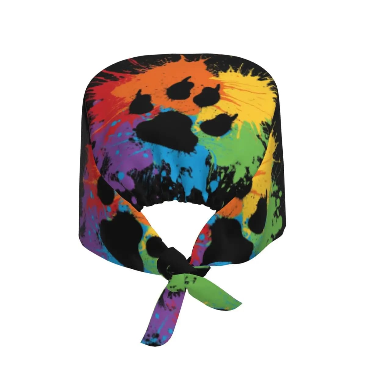 Custom Gay Bear Paw Pride Medical Staff Scrubs Hat Women Men GLBT LGBT Rainbow Pride Doctor Nursing Surgical Cap Scrub Caps