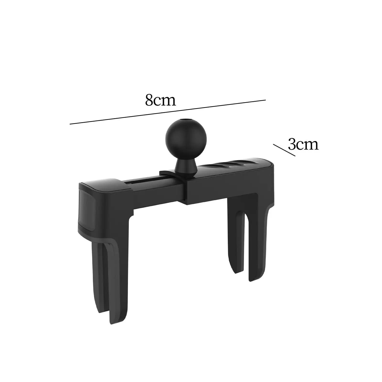 Supporto per Telefono da Auto con Montaggio su Bocchetta dell'Aria, Nero, in Materiale PP, Supporto Universale per Cruscotto Auto e Camion