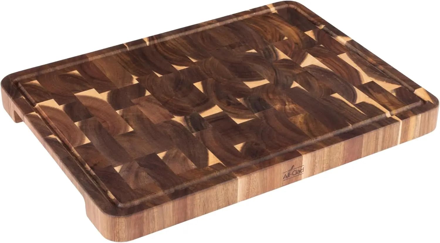 Kitchen Essentials acacia cutter with juice groove, 19x14 inch, thickness 1 inch, for meat, cheese, vegetables