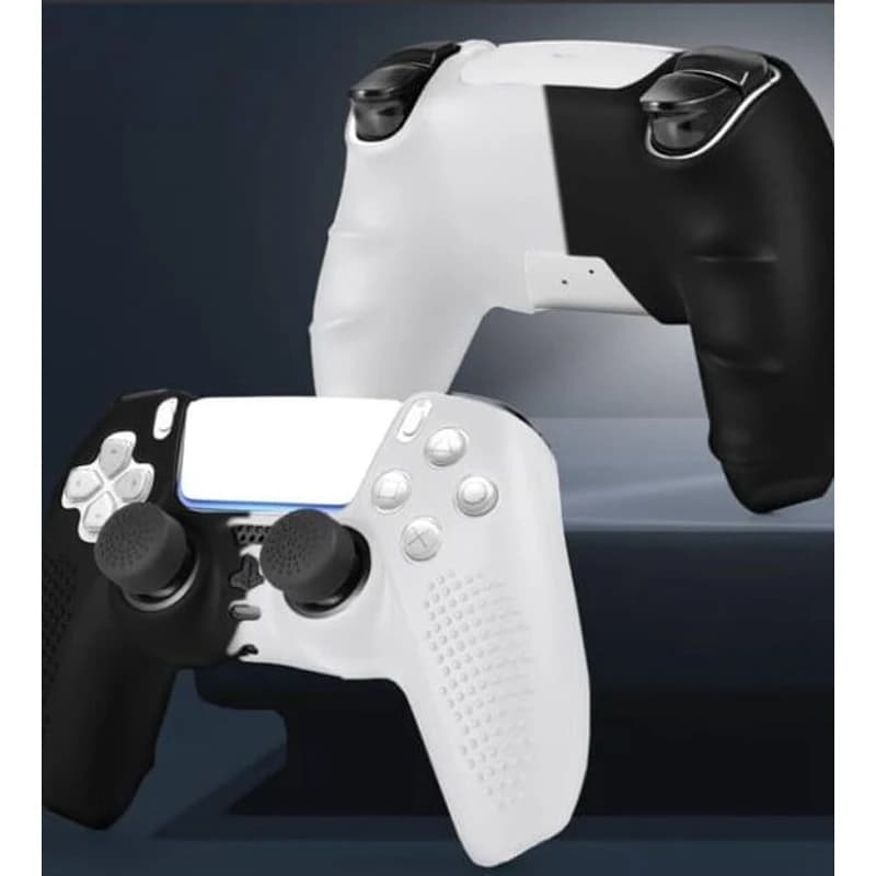 Anti-slip Silicone Skin Shell Protective Cover Case For Playstation 5 PS5 Gamepad Controller Accessories With 2pcs Grip Cap