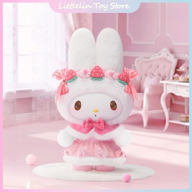 New Genuine My Melody Strawberry Cookie & Colorful Frosting Series 400% Cartcoon Vinyl Doll Ornament Peripheral Birthday Gift