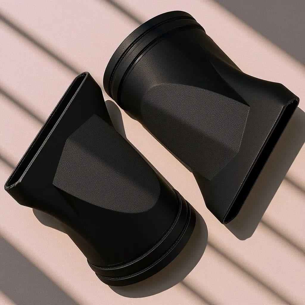 2Pcs Black Hair Dryer Nozzle Concentrator Attachment Salon Styling Diffuser Tip Blow Dryer for Curly Hair Hairdressing