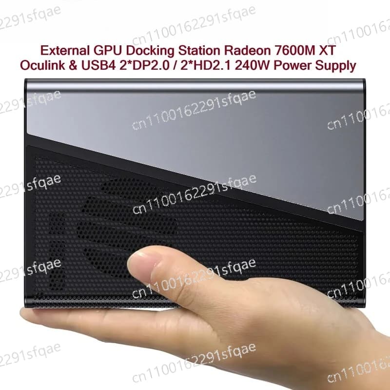 Dock eGPU Oculink G M Ktec AD-GP1 per scheda RX 7600M XT, docking station GPU esterna Oculink USB4 TYPE-C