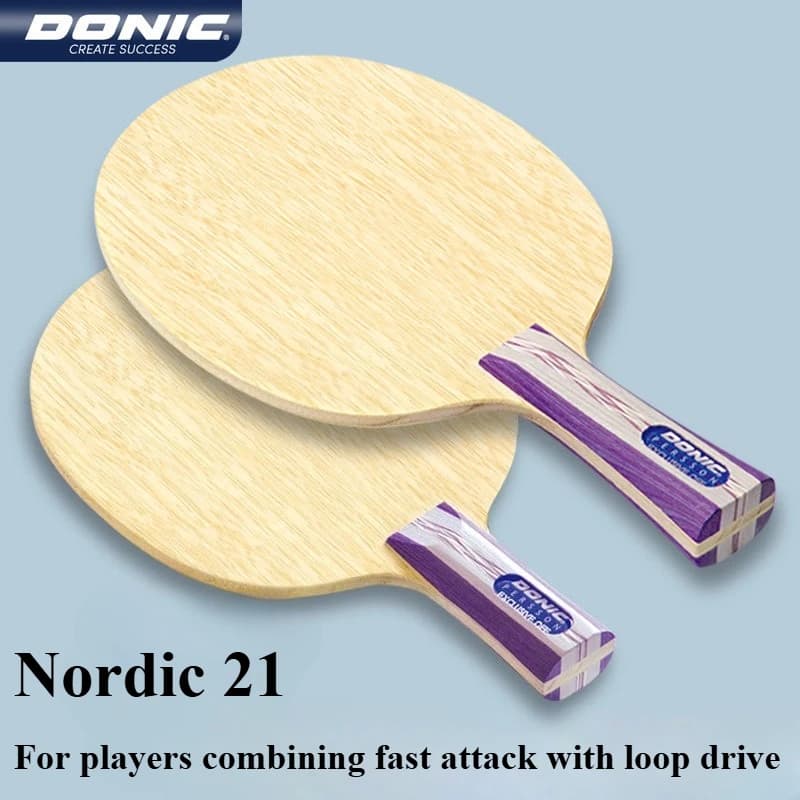 Donic Nordic 21 22 Racchetta da Ping Pong in Legno Puro a 5 Strati FL/CS per Attacco Veloce e Loop