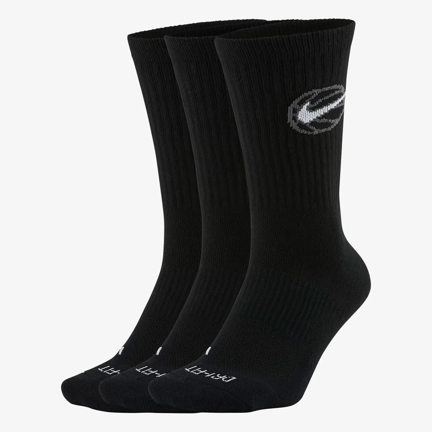 Genuine Nike sports basketball socks and new men's fast-drying high barrel (set of 3 pairs DA2123-010)