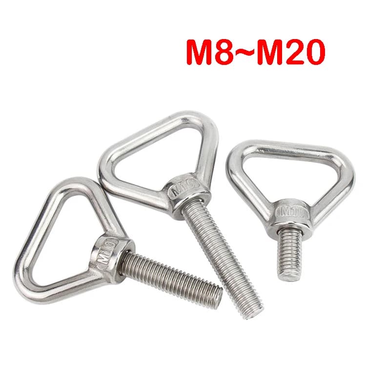 Bulloni ad anello di sollevamento triangolare M8 M10 M12 M16 M20 Viti a occhiello di sollevamento marine per bulloni a occhiello per fune metallica