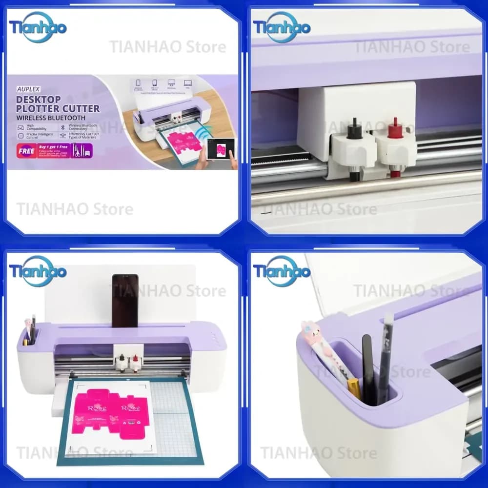 Smart Vinyl Cutter with Bluetooth for Easy Operation for Desktop Contour Cutter Plotter Machine