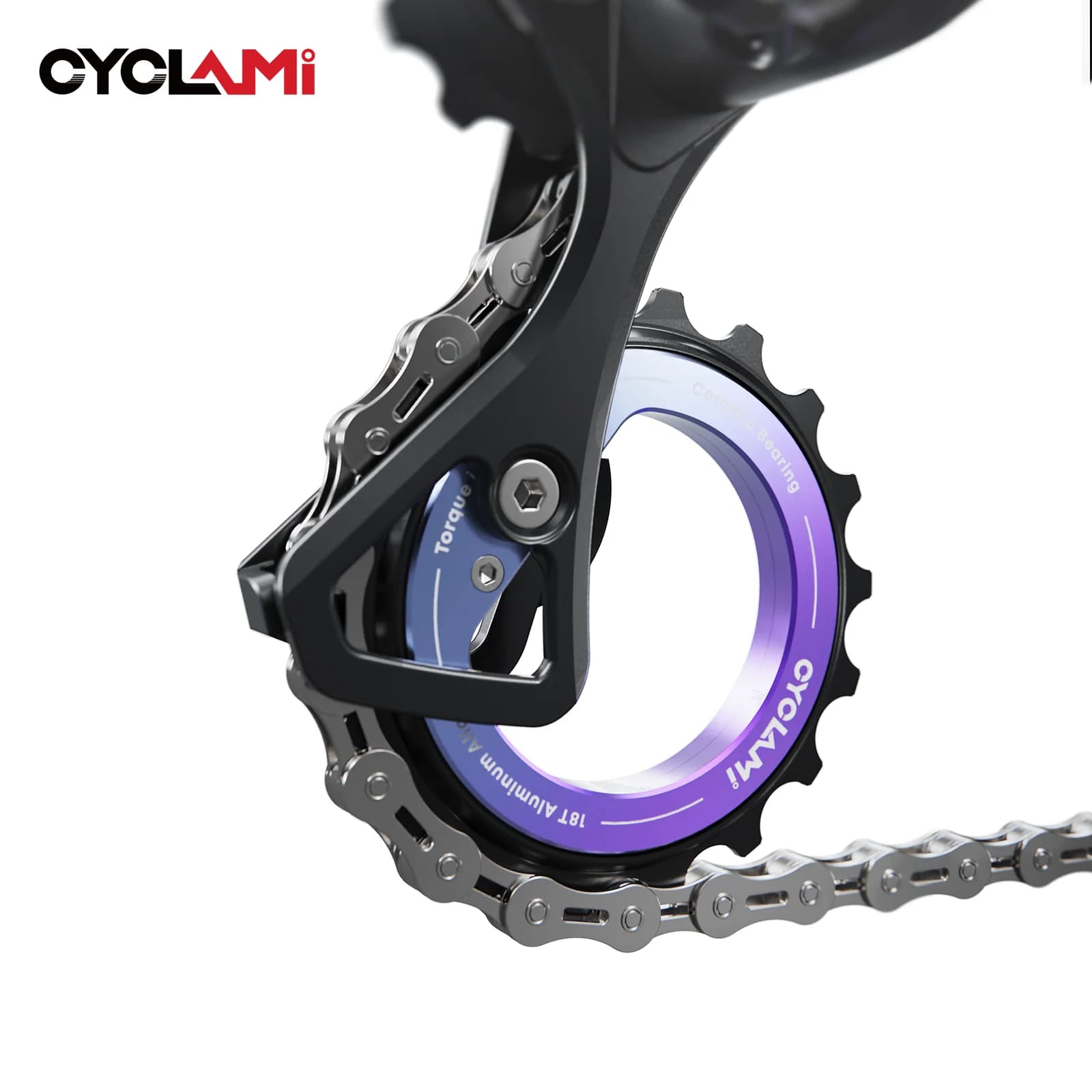 CYCLAMI 18T Bicicletta Jockey Ruota Deragliatore Posteriore Puleggia In Ceramica Guida Bici Per AXS RED Bici Da Strada L-TWOO ERX ER9 R9 R7