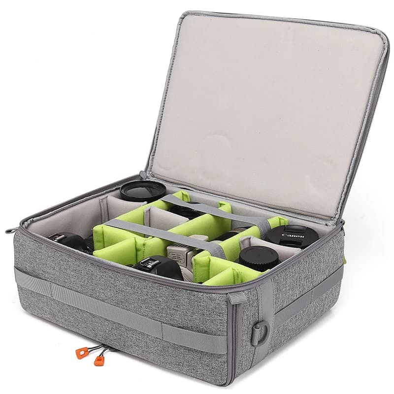 Borsa per fotocamera reflex per foto 20 '' Trolley d'imbarco Borse interne Inserto resistente alla pressione Custodia per lenti imbottita per Canon Sony Nikon 5D