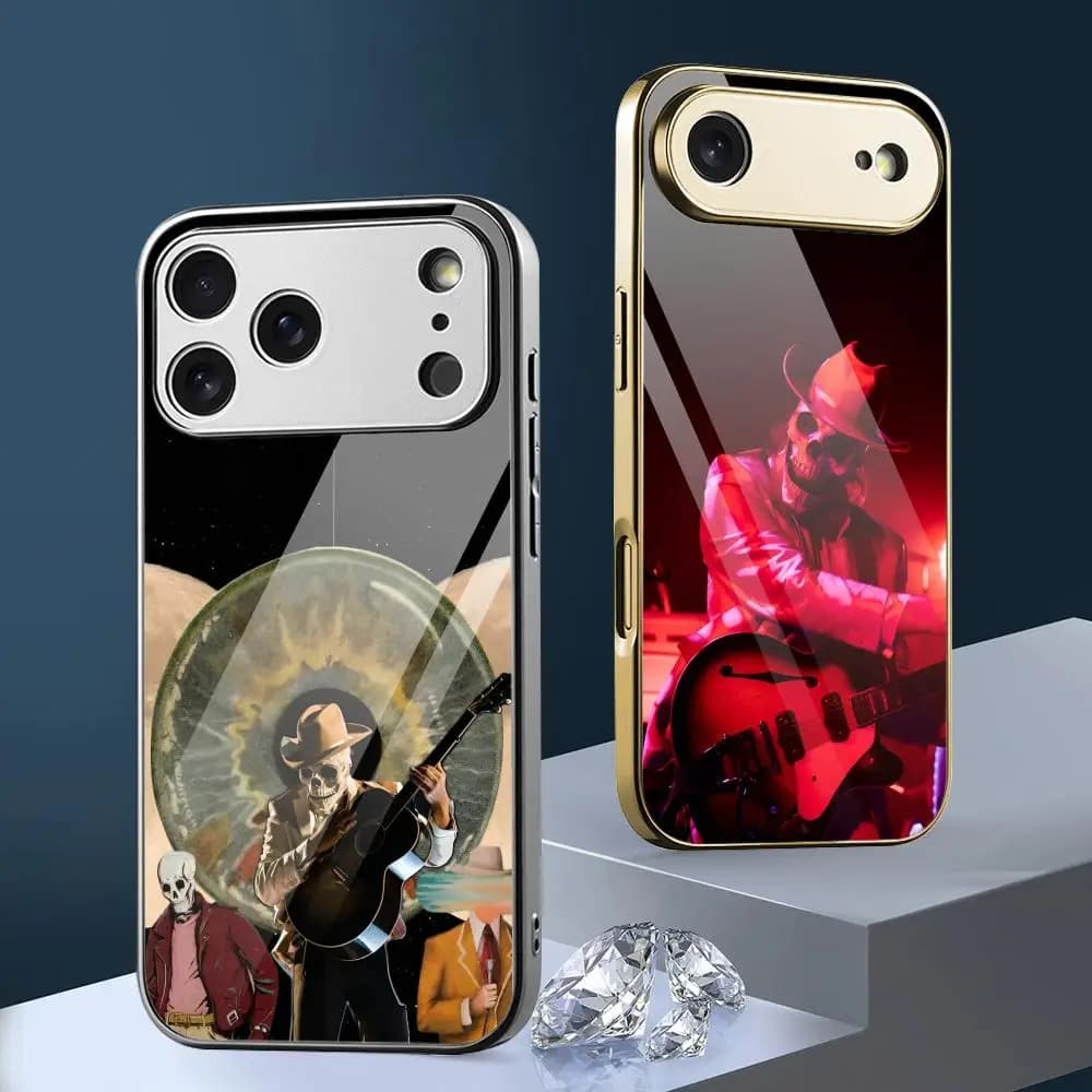 L-Lord H-Huron Singer Phone Case For iPhone 17 16 15 14 13 12 Pro Max Plus Electroplated Metal Bumper Shockproof Case