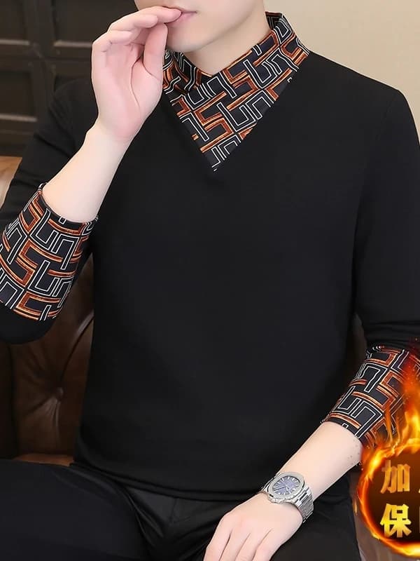 Felpa con Cappuccio da Uomo Slim Fit Foderata in Pile, Spessa e Calda per Autunno Inverno, Manica Lunga con Design Sciarpa al Collo, Stile Lusso Streetwear