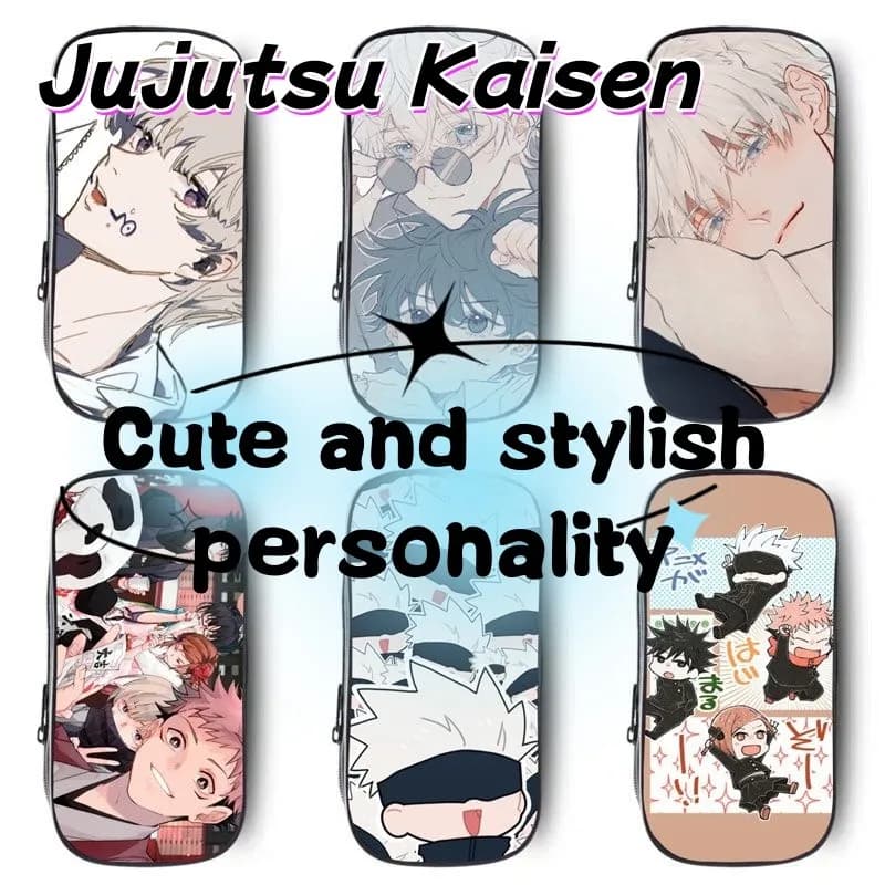 Jujutsu Kaisen Anime Pencil Case Cute Fashion Cartoon Large Capacity Pencil Box for Boys and Girls Holiday Gift for Friends