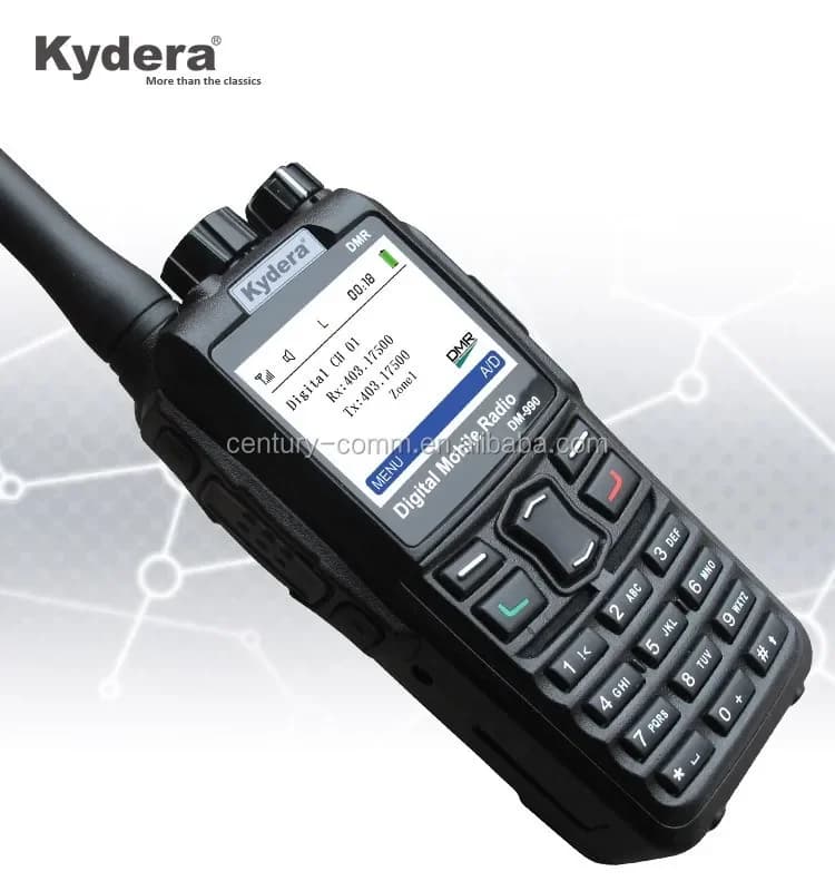 Kydera Digital DMR Radio Vhf Audio System DM-990 Walkie Talkie con GPS