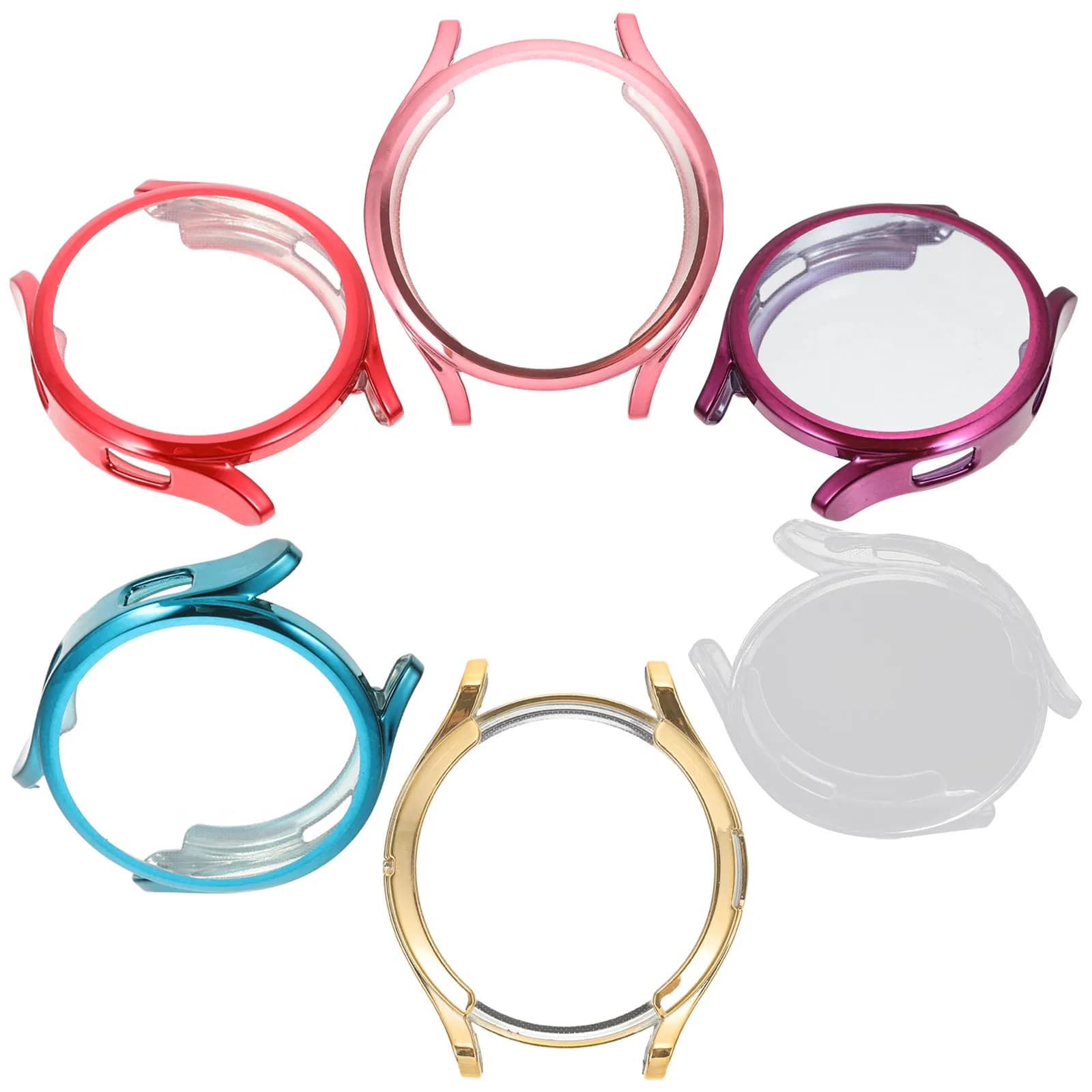 6 pezzi di custodie protettive per orologi, custodia protettiva completa in TPU, custodia antigraffio e antiurto per smartwatch, compatibile con Watch4