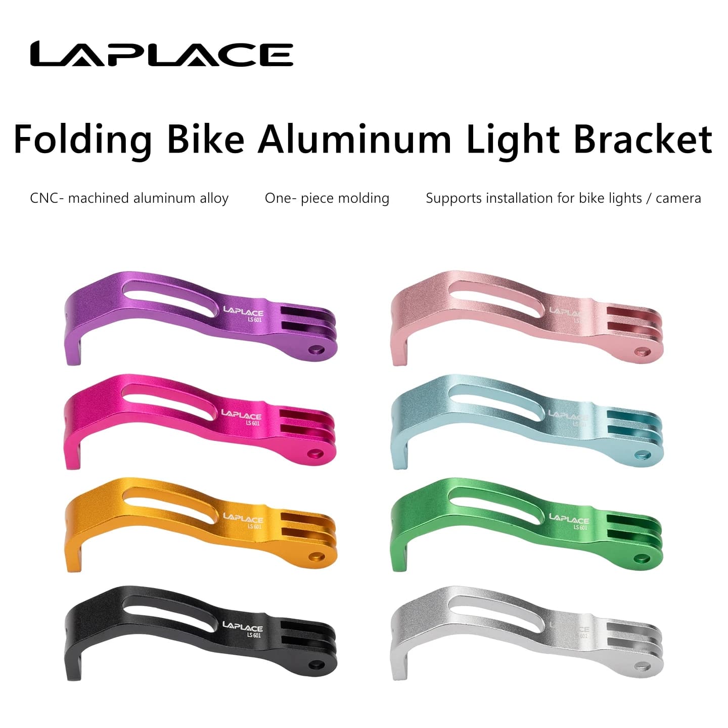 LAPLACE Folding Bike Light Holder for Brompton Front Light Bracket Aluminum Alloy Durable Reliable Light Stand