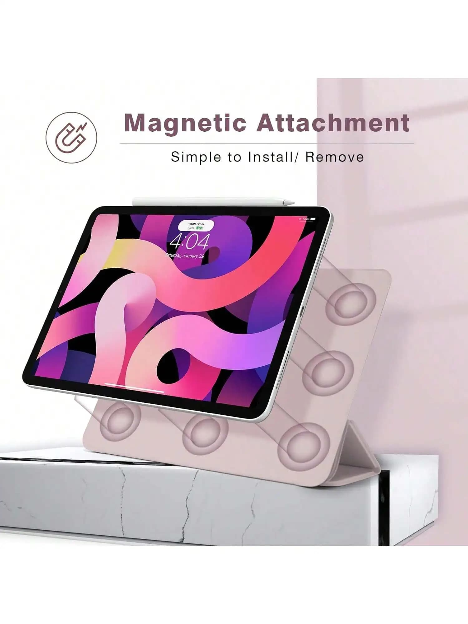 Custodia per iPad Mini6/7! Custodia Folio Magnetica Sottile e Leggera a Doppia Faccia, Chiusura a Scatto, Compatibile con Apple Pencil, Smart Cover con Funzione Auto Wake/Sleep