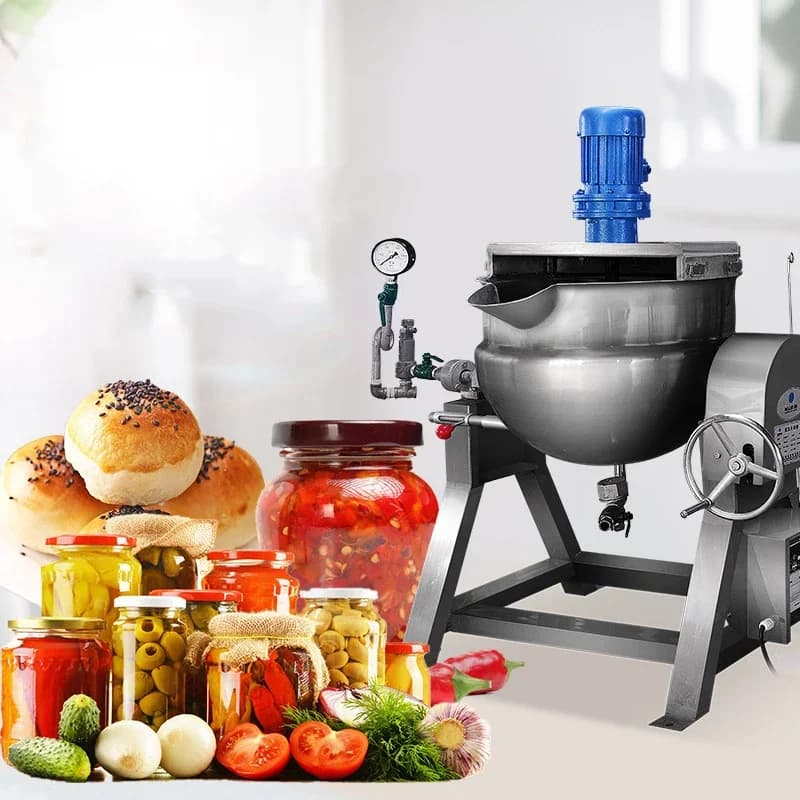 New pan with coating for mixing at controlled temperature, fully automatic soup pan, wok, kitchen pan, electric heating, filling mixer, Ti