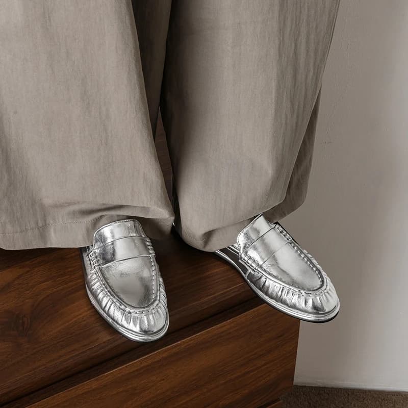 2026 Nuove Mocassini Classiche da Donna in Vera Pelle con Pieghe, Tacco Basso e Spesso, Slip-on, Scarpe Casual da Donna Stile Britannico Autunnale