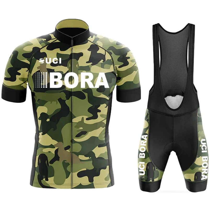Abbigliamento da ciclismo 2026 Jersey Men Set Cycle Primavera Estate UCI BORA Bavaglino Uniforme Uomo Tuta da uomo Camicetta da bici da strada Pantaloncini sportivi