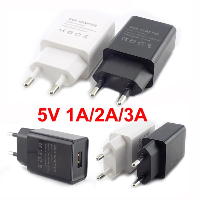 Spina ue AC 5V 1A 2A 3A caricatore Micro USB adattatore di alimentazione da viaggio portatile universale caricabatteria da parete per Desktop Power Bank a7