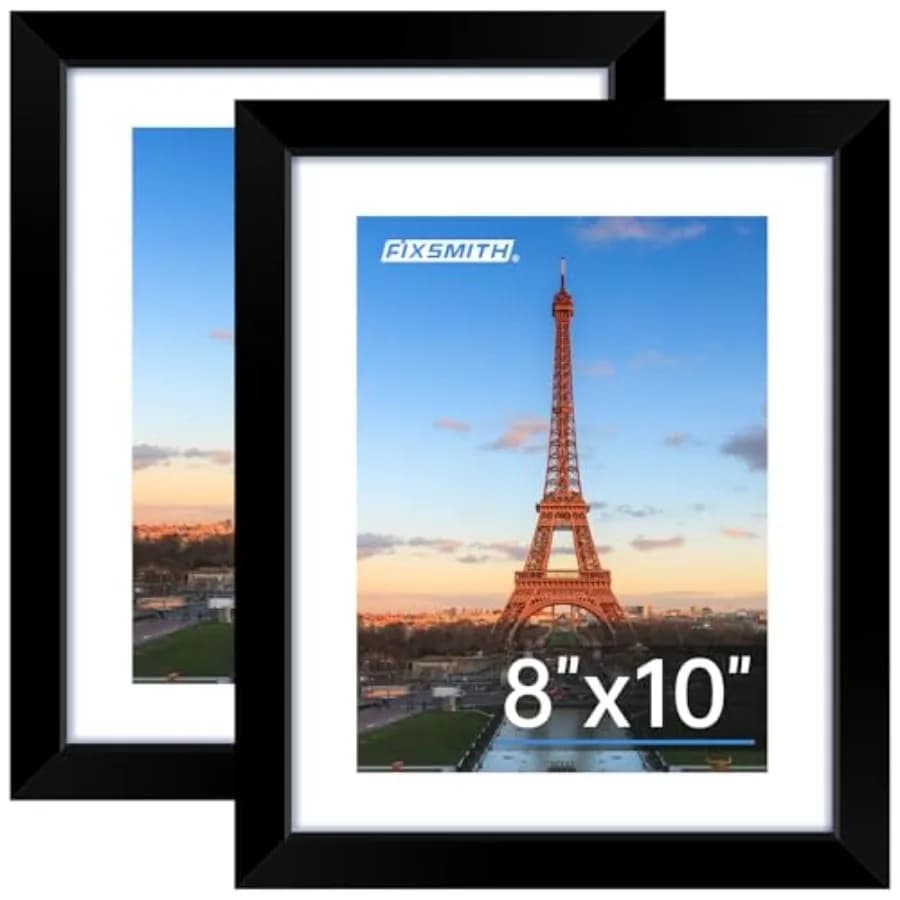 Cornice per Foto 8x10, Cornice con Plexiglass HD, Espositore per Foto 5x7 con Passepartout o 8x10 Senza Passepartout, Cornici per Collage