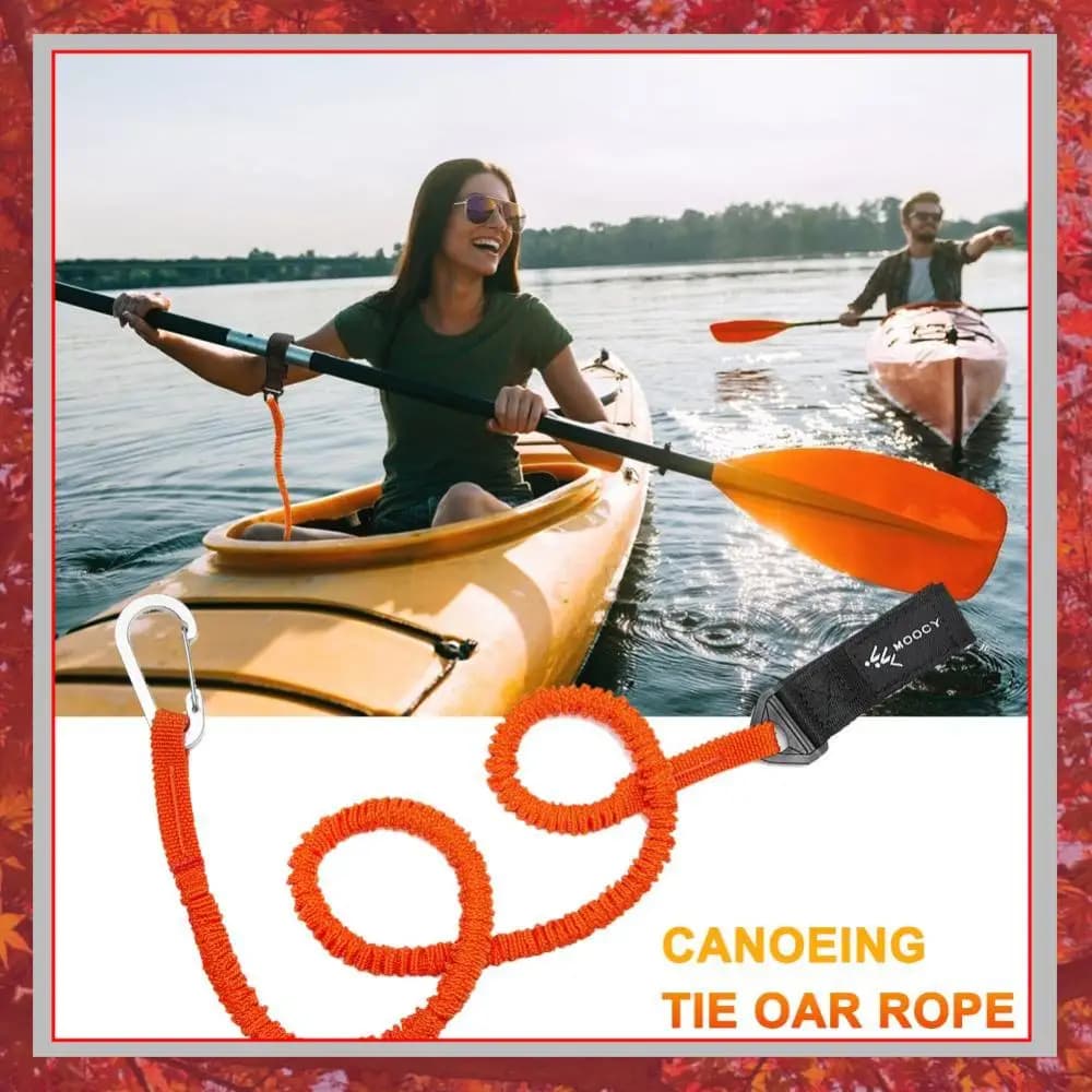 5-1PCS Elastic Kayak Canoe Paddle Leash Safety Boat Fishing Rod Pole Coiled Lanyards Anti-Lost Rope Rowing Kayak Paddle Leash