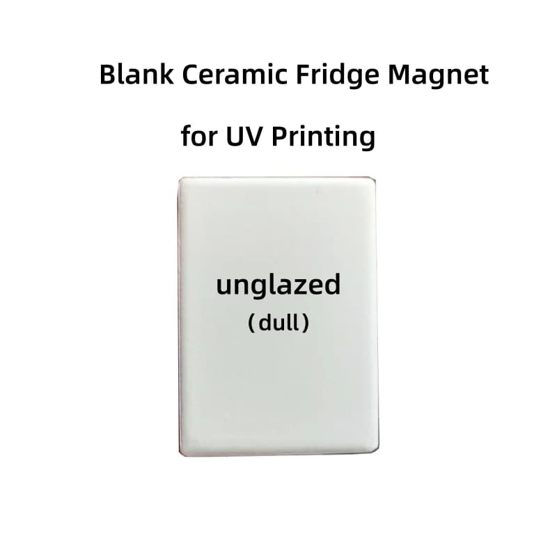 Unglazed Matte Blank Sublimation Ceramic Fridge Magnet White Heat Transfer DIY Dull Photo Souvenir Refrigerator Magnetic Sticker