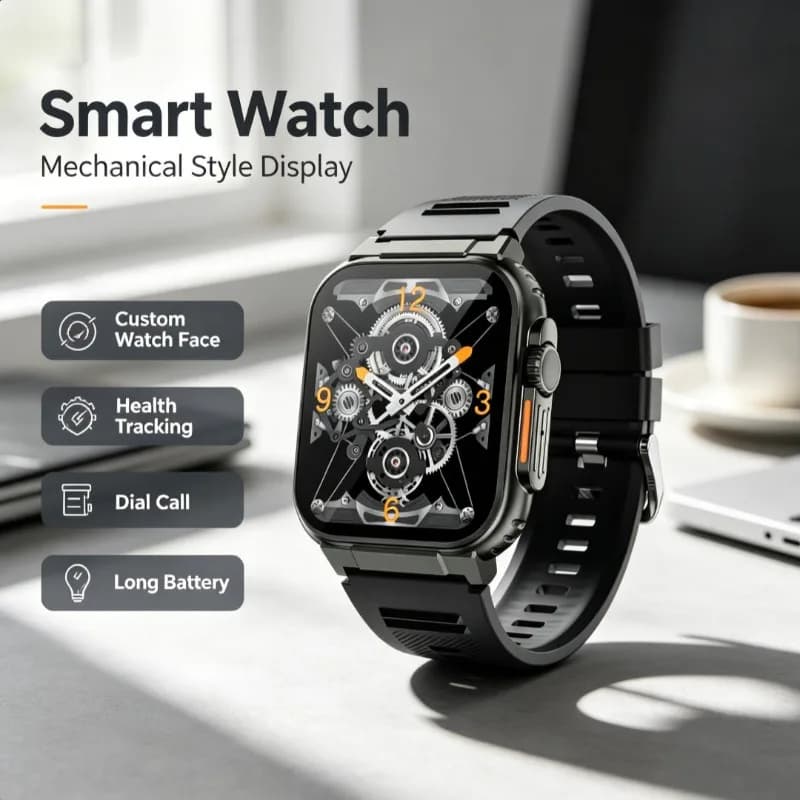 New Sports Smart Watch Bluetooth Call Local Music Storage Heart Rate Blood Pressure Monitor Multi Sports Modes Wristwatch