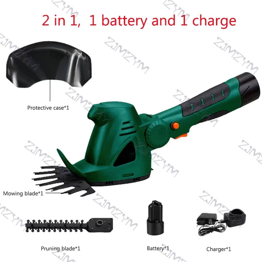 2.0Ah Rechargeable grass cutter ET1007 Electric hedge cutter for small families Garden pruning shears Grass cutter