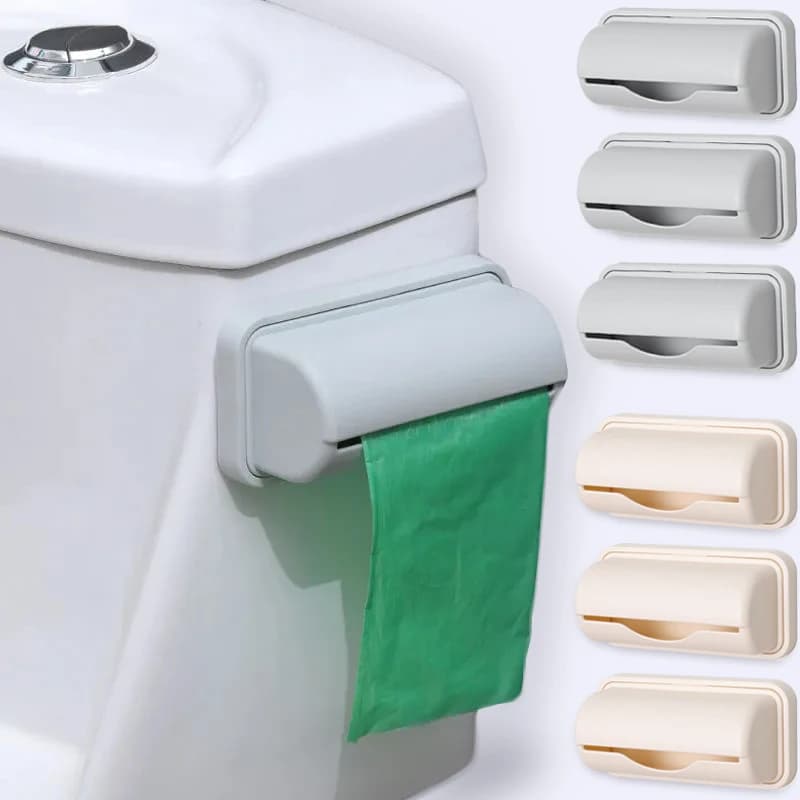 3 pezzi autoadesivi appesi sacchetto della spazzatura scatola della pompa montata a parete sacchetti della spazzatura organizzatore cucina bagno porta contenitore di carta igienica