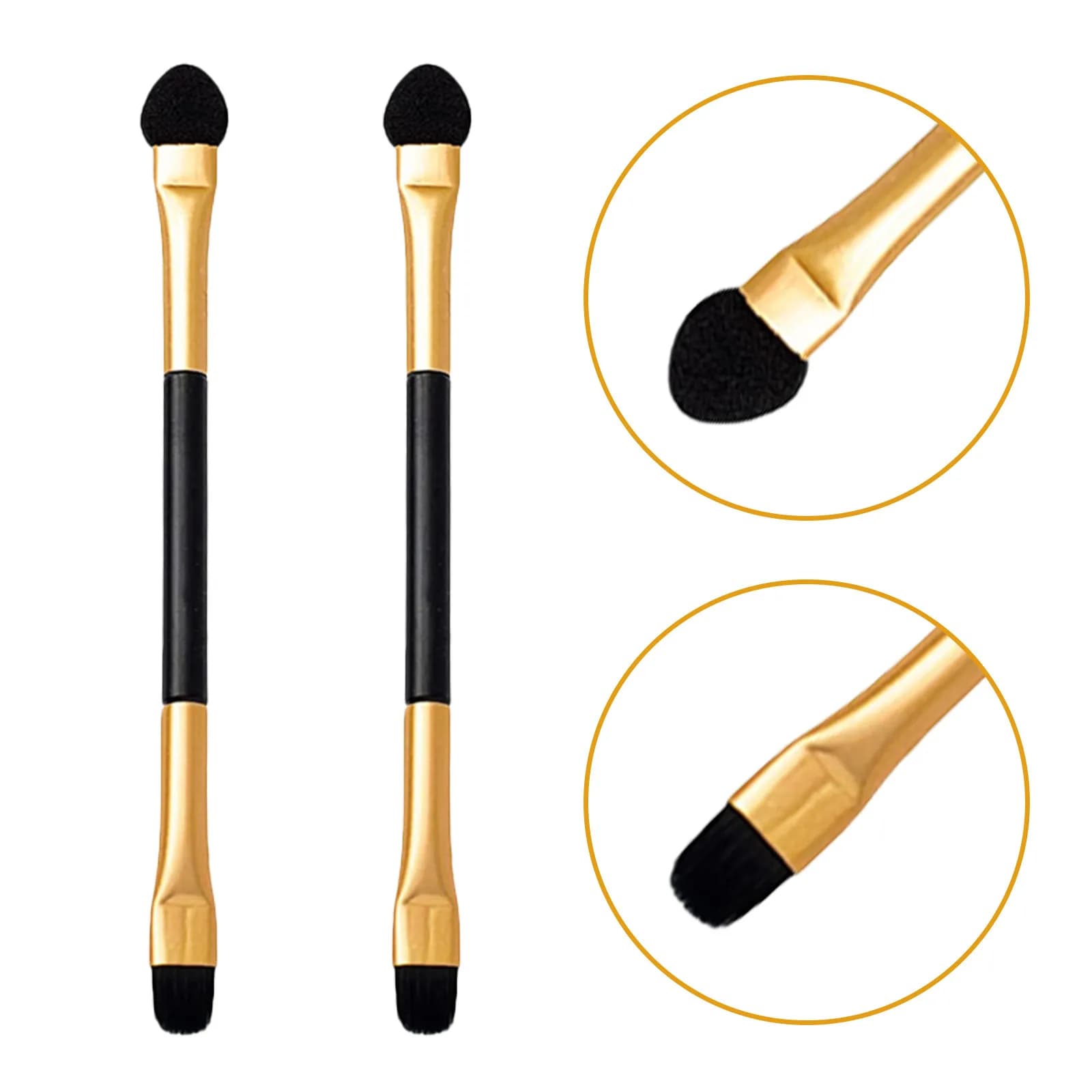 Set of 15 Applications for Double Face, Lightweight and Safe for Leather, Eye Makeup Brushes, Naso and Lip
