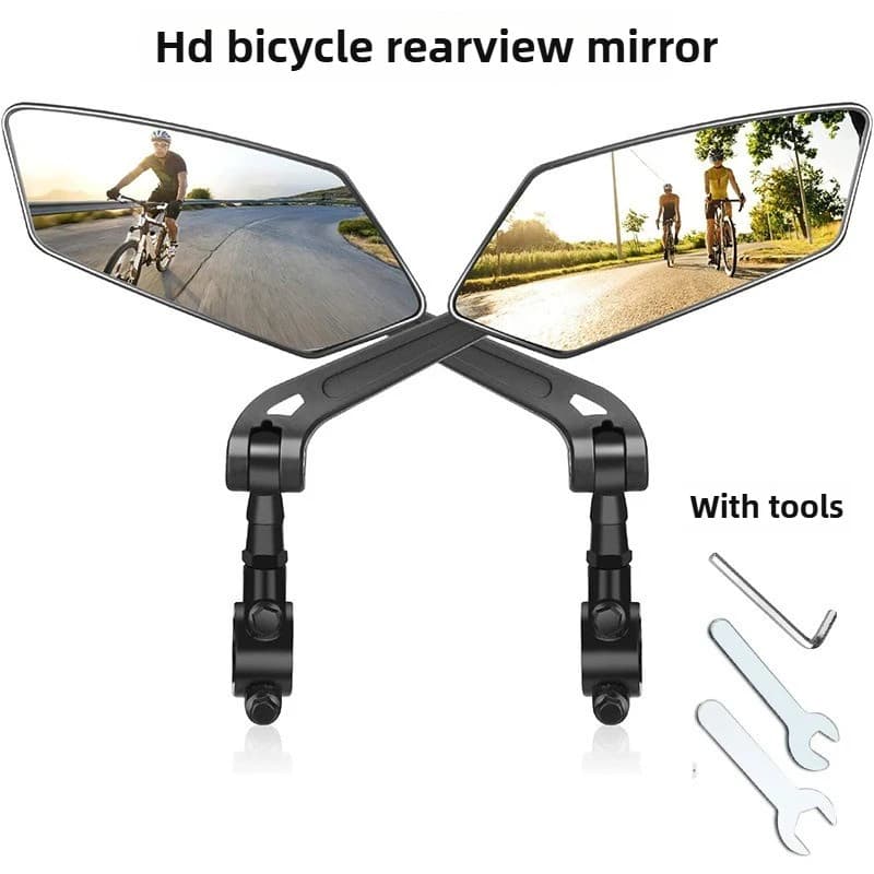 Bike Cycling Clear Wide Range Back Sight Reflector Adjustable Handlebar Left right mirror
