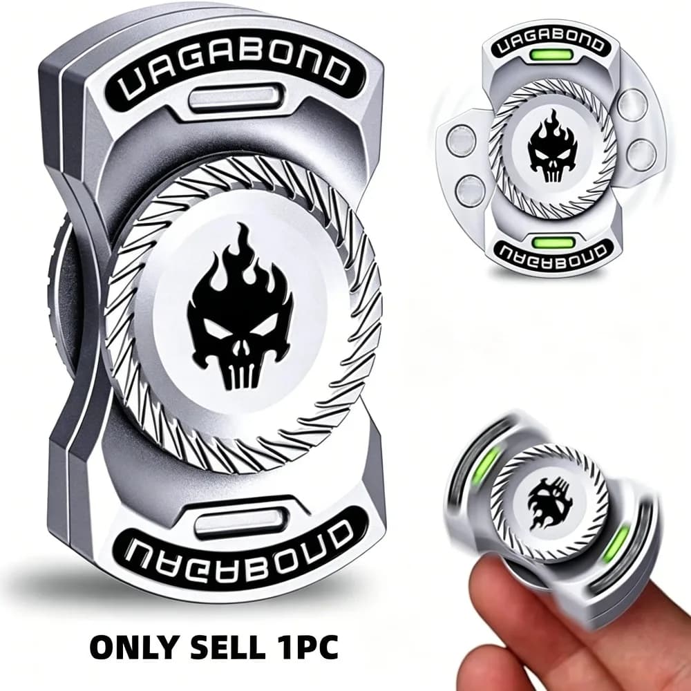 Upgraded Metal Fidget Toys,Adults 3-in-1 Fidget Spinner Toy,Longer Silent Spin Time & Glow. Silent Stress Relief Desk Toys