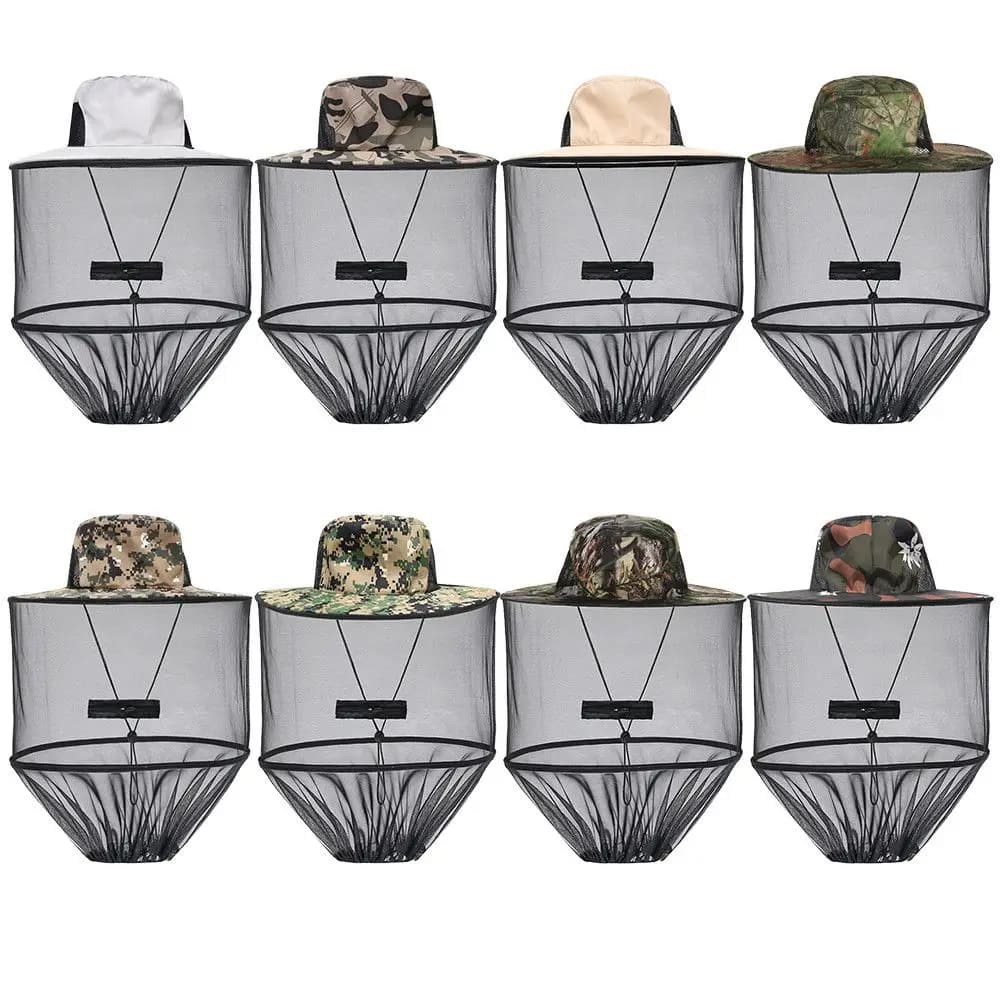 Outdoor Sunscreen Fishing Cap Mosquito Hat With Net Mesh Repellent Insect Bee Protection