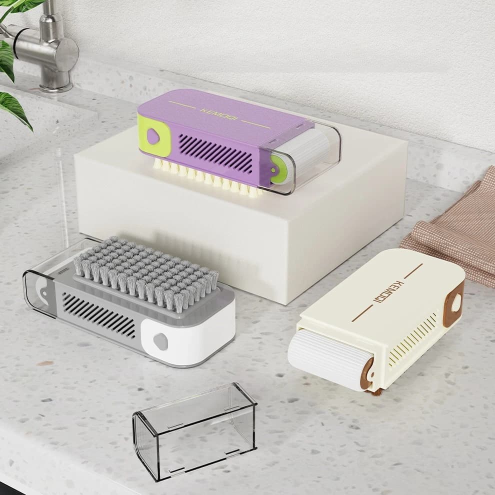 Scatola Multifunzionale per Sapone Schiumogeno, Portatile, Antiscivolo, Creativa, con Spazzola e Rullo, Contenitore per Sapone