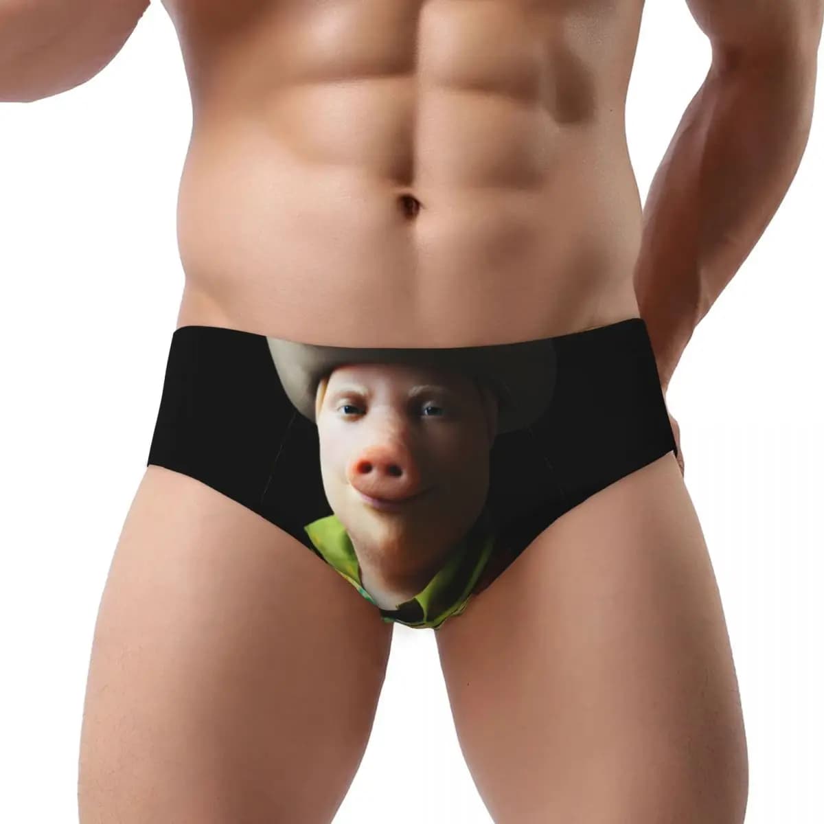 Intimo elasticizzato traspirante da donna con mutandine brevi personalizzate John Pork Party