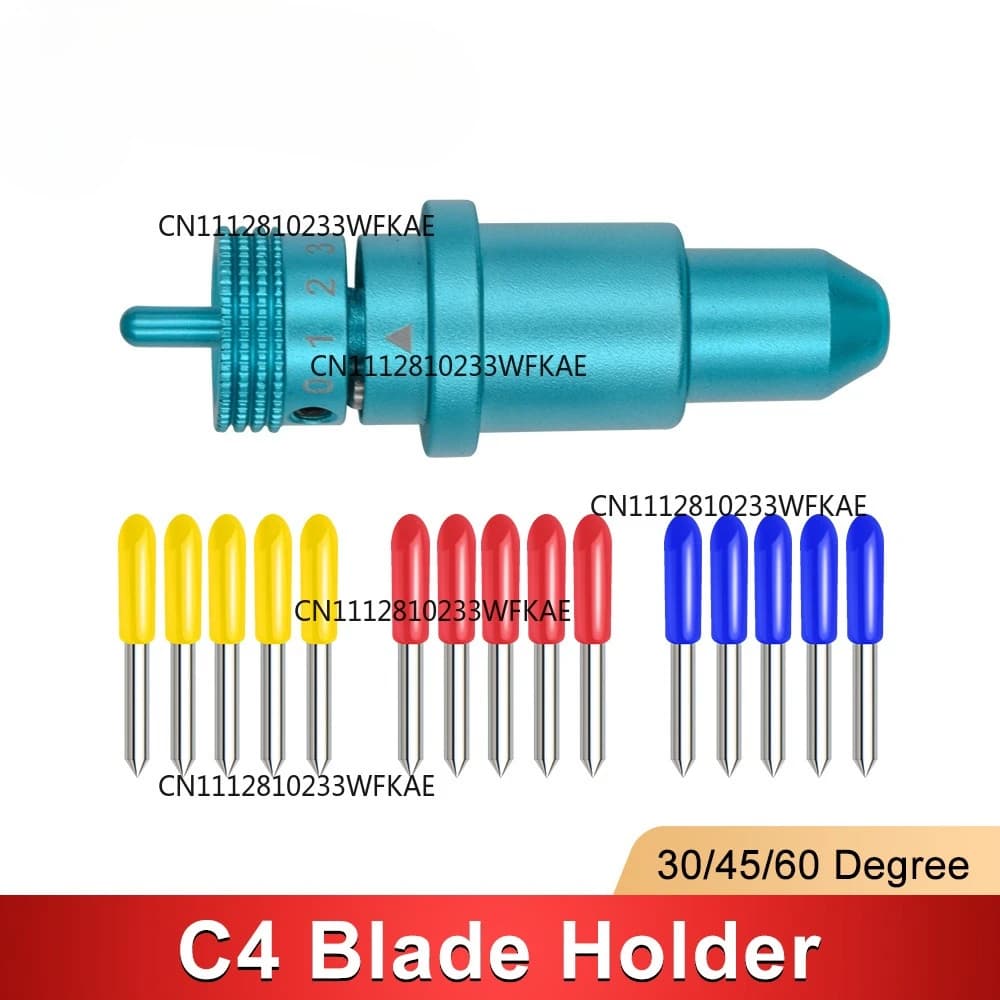 1PC Plotter Blade Vinyl Cutter For Silhouette Cameo 4 Blade Holder + 5Pcs Roland Cutter 30/45/60 Degree For Silhouette Cameo 4