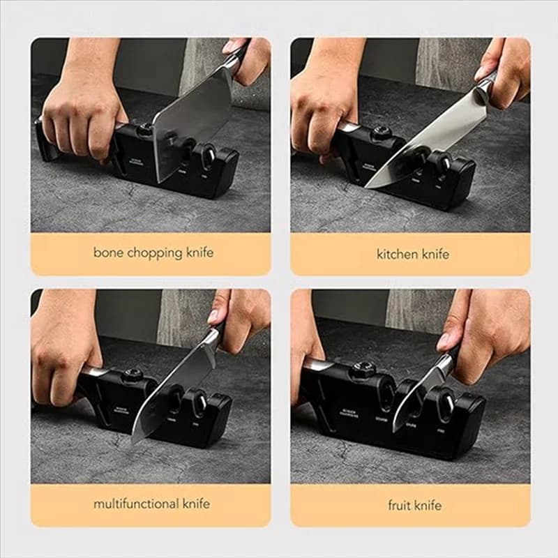 A26F-Affilactelli, 3-phase sharpener, Professional tool for sharpening kitchen knives, Multifunctional adjustable