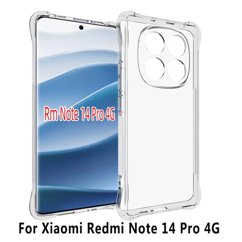 Per Xiaomi Redmi Note 14 Pro 4G Custodia Air Cushion Antiurto Trasparente Airbag Custodia Cover posteriore in silicone TPU per Redmi Note 14 Pro 4G