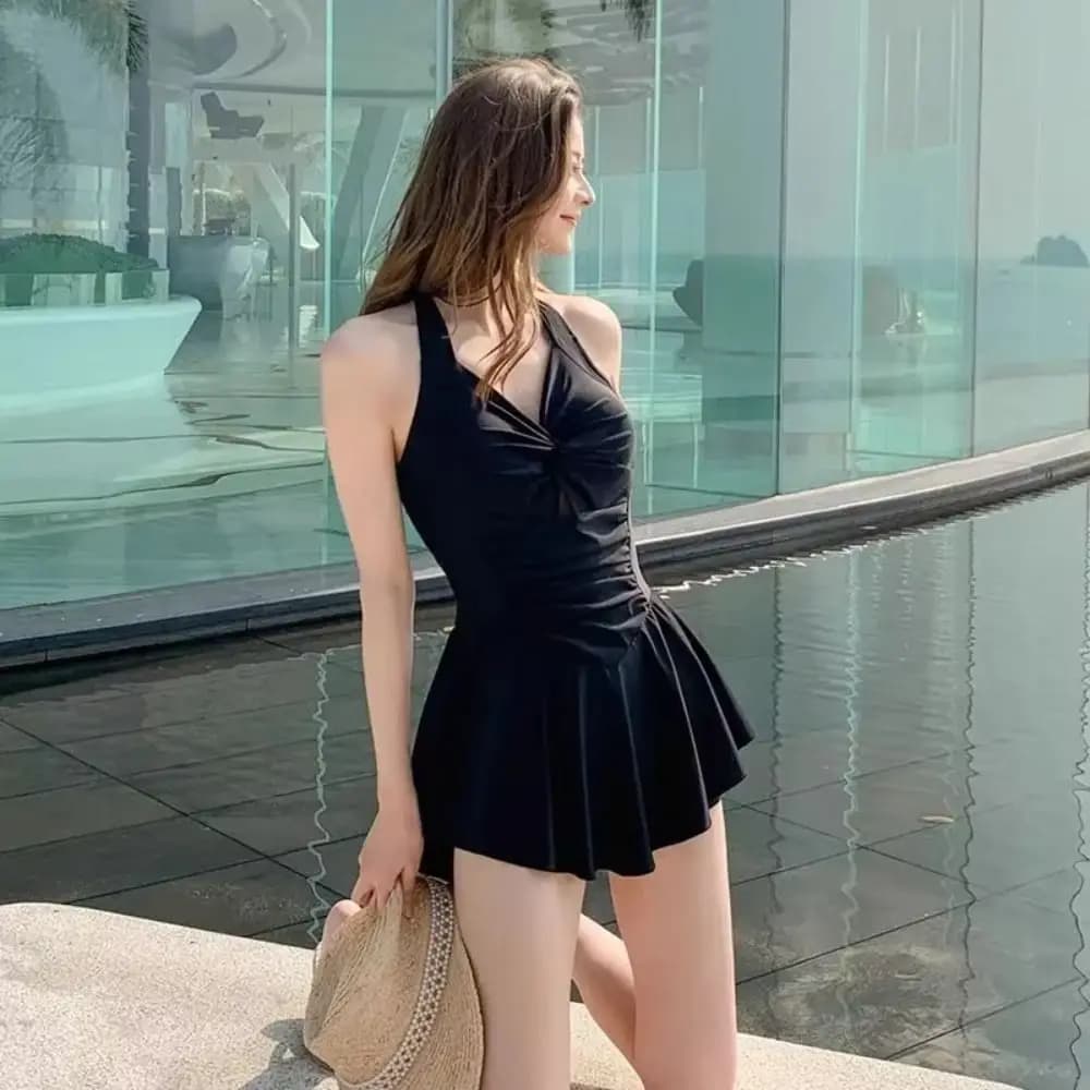 High Waist Women Beach Wear Swim Skirt Waterproof Swim Suit Beach Swimwear Pretty Sun Protection Summer Beach Dress Summer