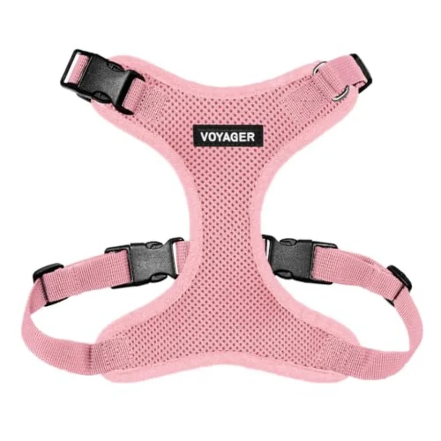 Voyager Step-in Pet Harness - Imbracatura regolabile in rete per tutte le stagioni per cani e gatti - Rosa M