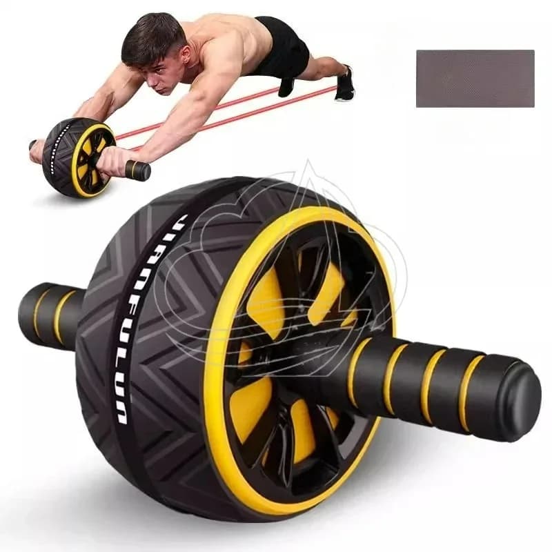 Ruota per Addominali Antiscivolo, Attrezzo per Allenamento Core, Equipaggiamento Fitness per Casa e Palestra, per Uomini e Donne