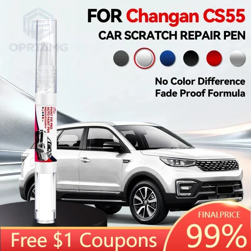 Purpose Vehicle For Changan CS55 2017-2025 C112 C112M Paint Repair Pen Touch Up Scratch Remover DIY Auto Accessories Black White