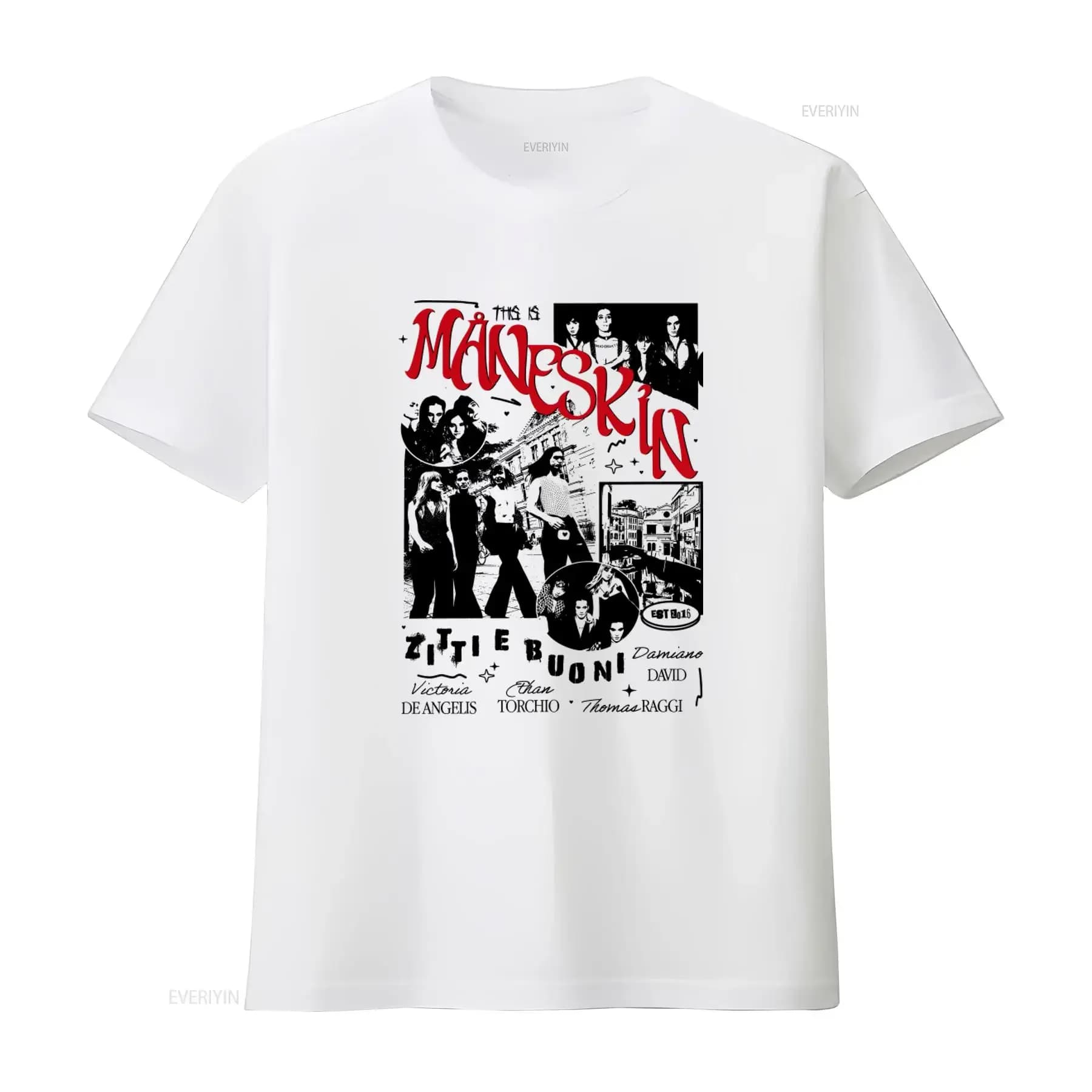 Vintage Maneskin T-shirt, design for rock band fans, vintage washed clothing, fashionable design clothing, unisex top for everyday use