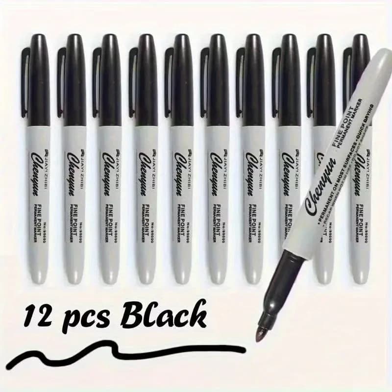 12 pennarelli, penne per tatuaggi, pennarelli colorati a base di olio per tatuaggi, pennarelli