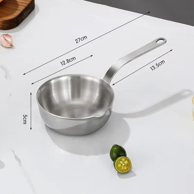 yes316 Stainless Steel Oil Pot Egg Frying Pan Mini Soup Milk Pot Cooking Saucepan Scalding-proof Kitchen Tool Cookware Accessori
