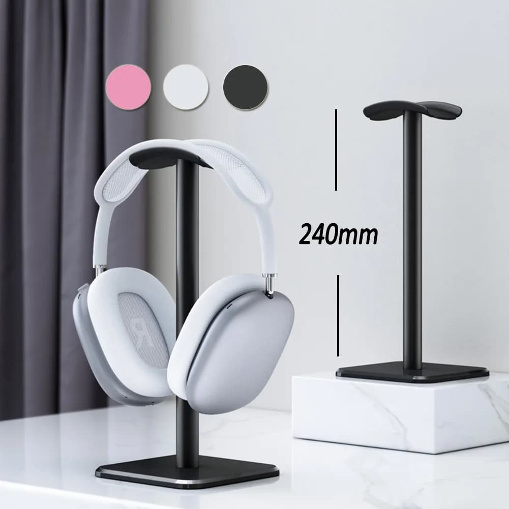 Supporto per cuffie in lega universale supporto per cuffie in alluminio supporto in metallo supporto flessibile per poggiatesta staffa per gancio per cuffie di moda