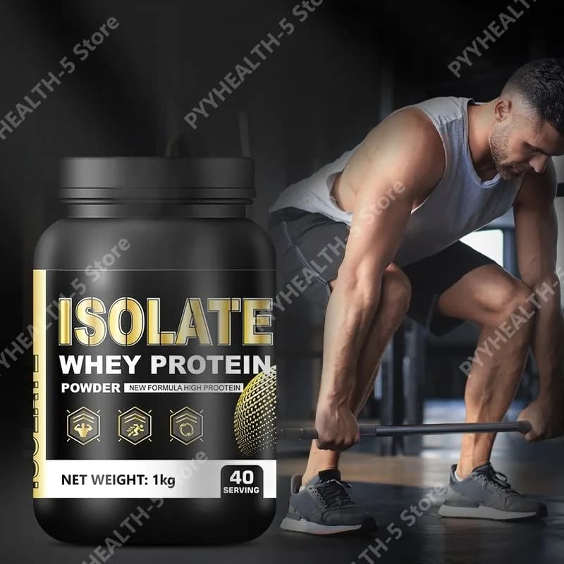 Proteine del Siero di Latte Isolate in Polvere a Basso Contenuto di Carboidrati, Proteine del Siero di Latte a Basso Contenuto Calorico, Non-OGM, Senza Glutine 1000g