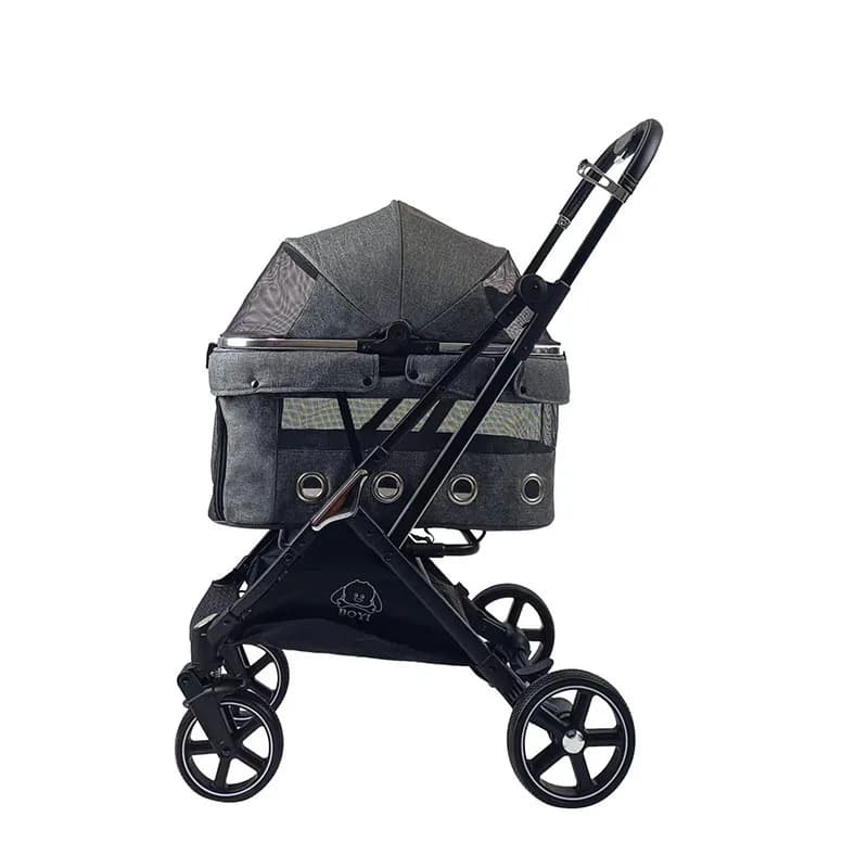 All-In-One Adjustable Foldable Cat Dog Teddy Stroller One Key Fold Travel Trolley Pet Carriers Product
