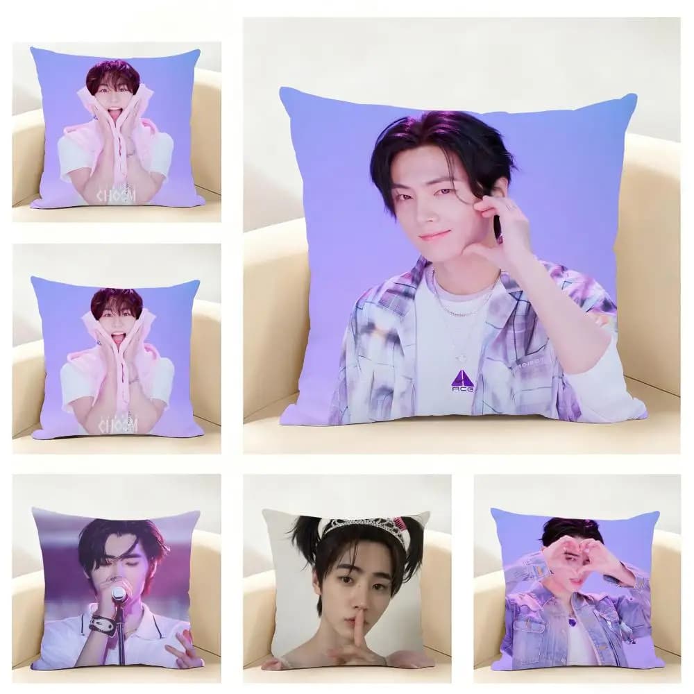 Park-Sunghoon Sunghoon ice skating Cushion Cover Linen Minimalist Soft for Sofa Bed Home Room Decor